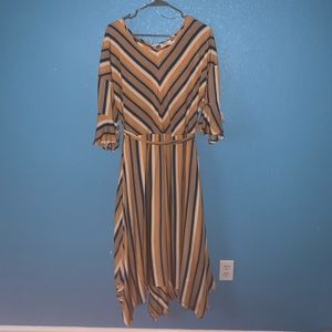 Umgee Midi High Low Dress w/ tie